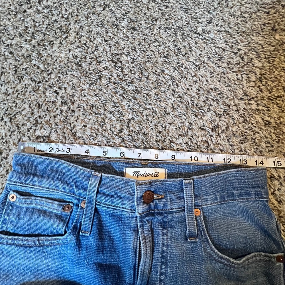 Madewell The Perfect Vintage Jean Distressed Frayed Hem Medium Wash Size 26P - Picture 4 of 8